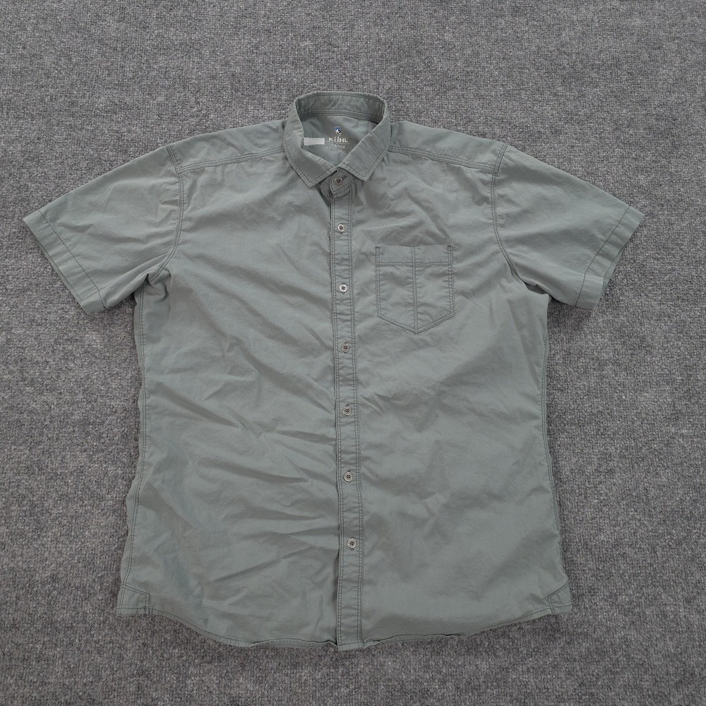 Kuhl Shirt Mens Large Green Generatr Stretch‎ Hiking Camp Outdoors Casual 7311